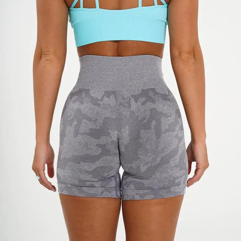 Women's Seamless Camo Workout Shorts
