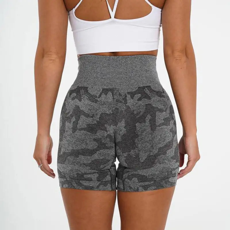 Women's Seamless Camo Workout Shorts