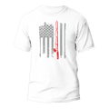 Fishing Rod American Flag Unisex T-Shirt